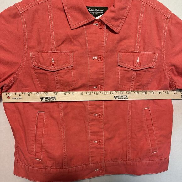 Eddie Bauer Denim‎ Jacket Size Large Women’s Pink - Picture 4 of 6